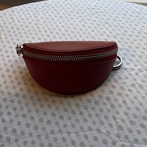 Kate Spade New York Red Leather Coin Purse with Zipper New
